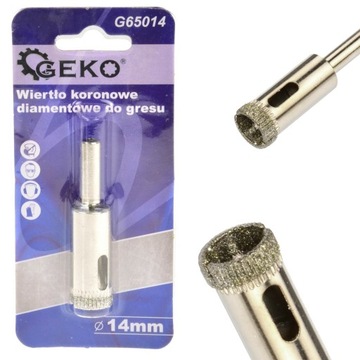 Wiertło koronowe diamentowe MOCNE DO GRESU 14 mm