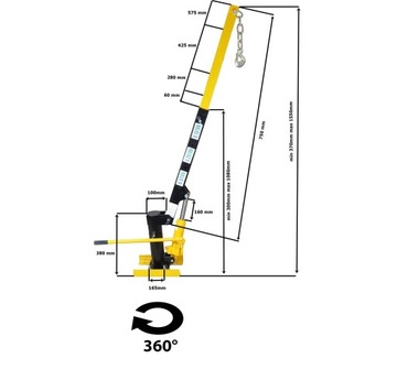 КРАН, АВТОМОБИЛЬНЫЙ ПОДЪЕМНИК HDS, ПОВОРОТНЫЙ КРАН