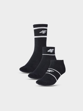 Детские базовые носки (3 пары) 4F 4FJWAW24USOCU303 - черные