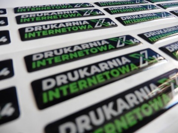 Tania NAKLEJKA Wypukła 3D żelowa ŻYWICZNA Twoje LOGO Premium - 100 sztuk