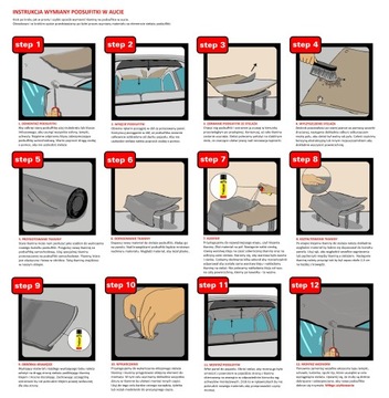 ОТДЕЛКА ПОТОЛКА ТКАНЬ БОКОВИНЫ CAR GREY 91