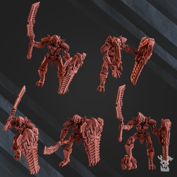 Command squad lychguards with sword and shield x5