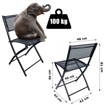 БАЛКОННЫЕ САДОВЫЕ СТУЛЬЯ ДЛЯ ТЕРРАСЫ, САДОВЫЕ, СКЛАДНЫЕ, ПРОЧНЫЕ, 2 шт. НАБОР