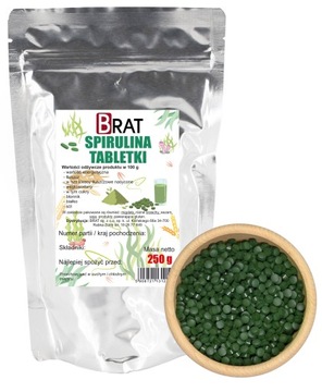 SPIRULINA 1000tab 250g CZYSTE ALGI BEZ DODATKÓW