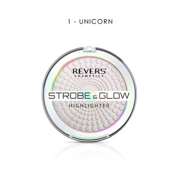 REVERS Puder rozświetlający STROBE & GLOW HIGHLIGHTER 01 Unicorn 8 g