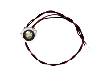 kontrolka led 14mm 12V niebieska z przewodem