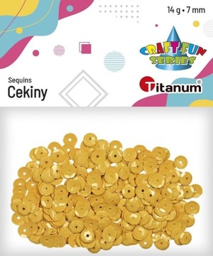 Cekiny okrągłe 7mm żółte 14g 486007