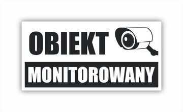 TABLICZKA OBIEKT MONITOROWANY DIBOND ALU 13x26 cm