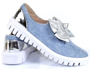 M27 ESPADRYLE SLIP ON 38 VICES NIEBIESKIE KOKARDA