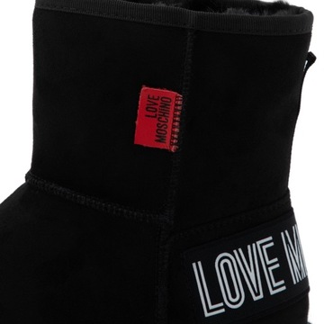 Zimowe półbuty LOVE MOSCHINO śniegowce czarne r.39