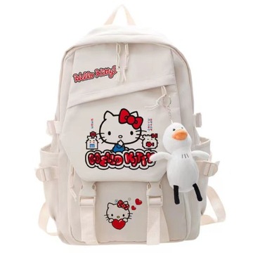 Plecaki Pojemne torby Y2k śliczne Hello Kitty Kawa