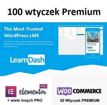 LearnDash LMS + pakiet (20) dodatków. WordPress