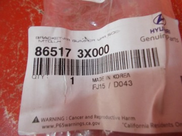 HYUNDAI ELANTRA 10-16 86517-3X000 LEVÉ DRŽÁKY NÁRAZNÍKU PŘEDNÍ ORIGINÁLNÍ