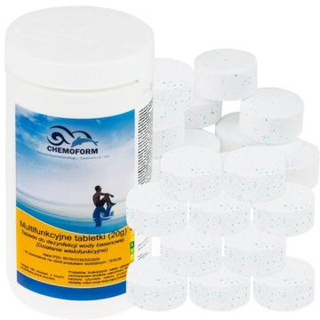 CHEMIA NIEMIECKA BASENOWA CHLOR TABLETKI MULTIFUNKCYJNE 6w1 DO BASENU 1 KG