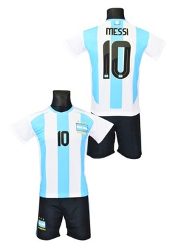 MESSI strój piłkarski koszulka spodenki ARGENTYNA rozm. 140