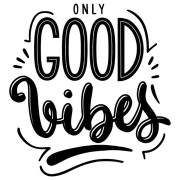 NAKLEJKA NA ŚCIANĘ NAPIS CYTAT ONLY GOOD VIBES | W56