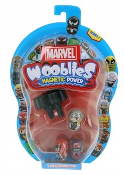 WOOBLIES MARVEL 3 FIGURKI MAGNETYCZNE + WYRZUTNIA