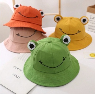 ДЕТСКАЯ ШЛЯПА-ВЕДРО ШЛЯПА-ЛЯГУШКА ШЛЯПА ДЛЯ РЫБАЛКИ ЛЕТНЯЯ ПЛЯЖНАЯ ЦВЕТА