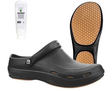 FitClog 001 Lekkie Klapki Buty medyczne 40 czarne