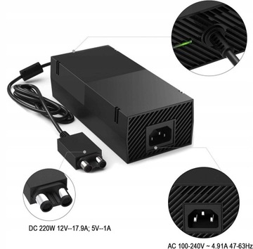 ZASILACZ SIECIOWY ŁADOWARKA STOSUJE SIĘ DO XBOX ONE 100-240 V CZARNY