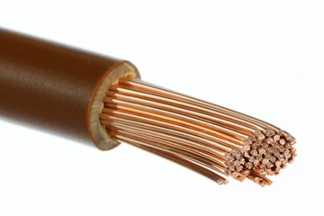 Одножильный коричневый гибкий кабель LgY 1x16