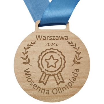 Medal drewniany Twój Napis dwustronny Grawer