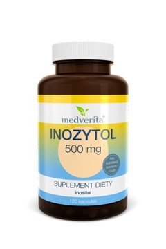 Inozytol 500mg witamina B8 120 kapsułek Medverita