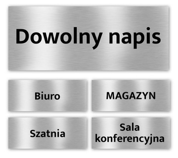 Tabliczka dowolny napis UV metalowa
