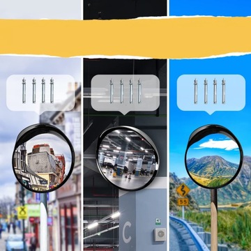 НАРУЖНОЕ ЗЕРКАЛО ДЛЯ НАРУЖНОГО МОНИТОРИНГА 30 СМ НАРУЖНОЕ ДОРОЖНОЕ ЗЕРКАЛО НА 130°