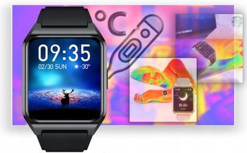 SMARTWATCH DAMSKI ROZMOWY TERMOMETR MENU PL GRAWER