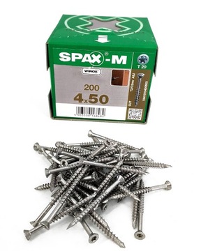 Wkręt MEBLOWY SPAX 4,0x50 WIROX T20 200szt MDF/HDF