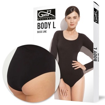 Body bezszwowe długi rękaw Gatta Body L Black r. L