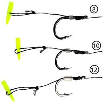 Przypony do method feeder hak nr10 PUSH STOP 8szt