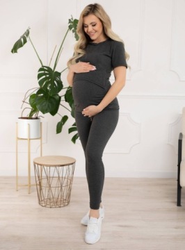 ЛЕГГИНСЫ ДЛЯ беременных ЛЕГИНСЫ БРЮКИ ЛЕГГИНСЫ С НИЗКОЙ ПАНЕЛЬЮ СЕРЫЙ L