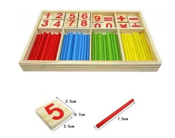 ДЕРЕВЯННЫЕ ПАЛОЧКИ ДЛЯ ОБУЧЕНИЯ СЧЕТУ ЗНАКОВ ЦИФР