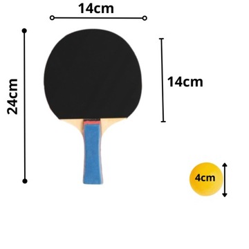 НАБОР ДЛЯ НАСТОЛЬНОГО ТЕННИСА ДЛЯ ПИНГ-ПОНГА, 2 РАКЕТКИ + 3 МЯЧА