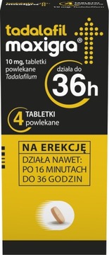 Tadalafil Maxigra 10 mg 4 tabletki LEK potencja erekcja seks impotencja