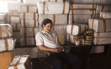 OBRAZ PABLO ESCOBAR NARCOS COCAINE PŁÓTNO 50x70