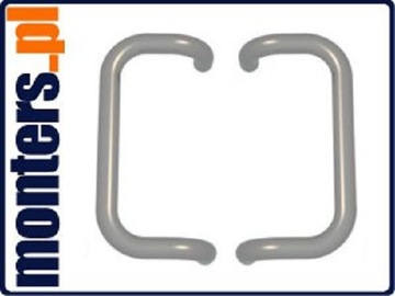 Ручка двусторонняя прямоугольная Серебро 9006 300мм