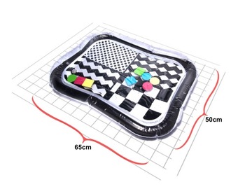 Надувной водный коврик, черно-белые узоры