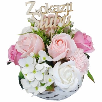 Мыльный букет цветов, розы, душистые гортензии, ПОДАРОК ​​на ДЕНЬ МАТЕРИ