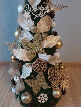 Елка КОНУС НАДЕВАННАЯ со светодиодным декором 120 см ГОТОВО