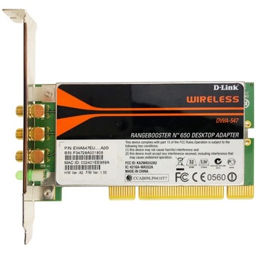 PCI WIFI D-LINK DWA-547 100% OK =yT