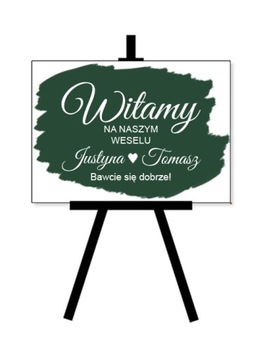 Naklejki tablica powitalna gości wesele 4 kolory
