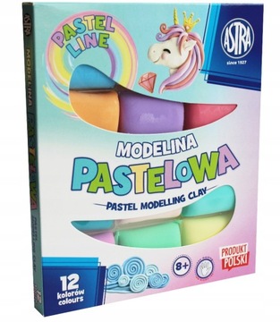 Modelina 12-kol pastelowa, Astra