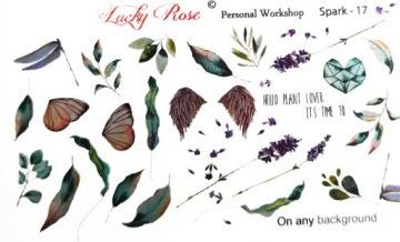 NAKLEJKI NA PAZNOKCIE LUCKY ROSE SPARK-17