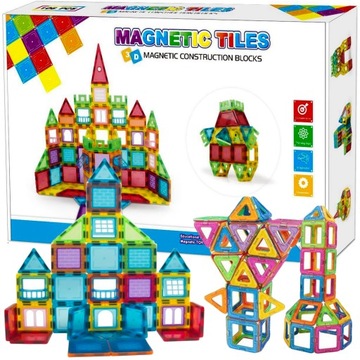 KLOCKI MAGNETYCZNE PANELE NEODYMOWE 106 EL ZESTAW