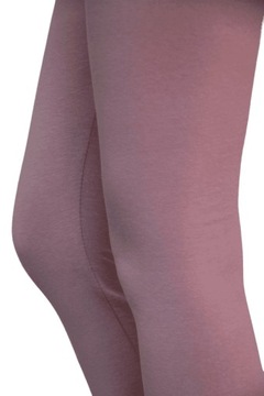 Legginsy Getry Gładkie Klasyczne BRUDNY RÓŻ r.140