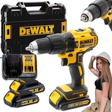 WIERTARKO-WKRĘTARKA AKUMULATOROWA UDAROWA 18V 2*1.5AH DEWALT MOCNA