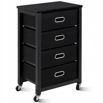 Kontener Biurowy Costway Komoda Pod Biurko 69x43x28 cm Czarny